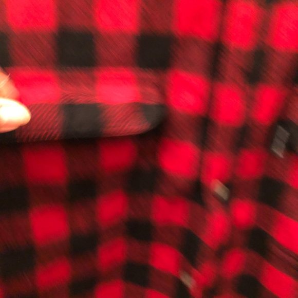 Woolrich men long sleeve wool shirt jacket in red plaid, M - Picture 4 of 12